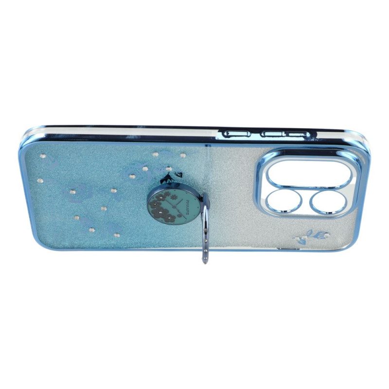 Hülle Oneplus 15 Ringhalter Und Glitzerblumenmuster