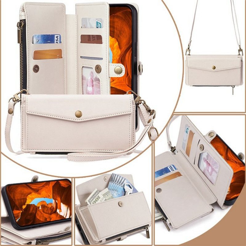 Lederhüllen Für Oneplus 15 Geldbörse Mit Schulterriemen Und Trageband