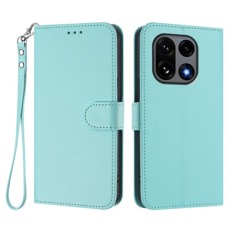 Lederhüllen Für Oneplus 15 Schlicht Mit Riemen