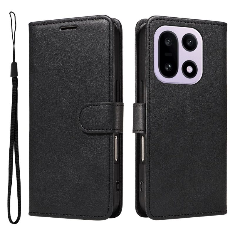 Lederhüllen Für Oneplus 15 Schlichtes Kunstleder