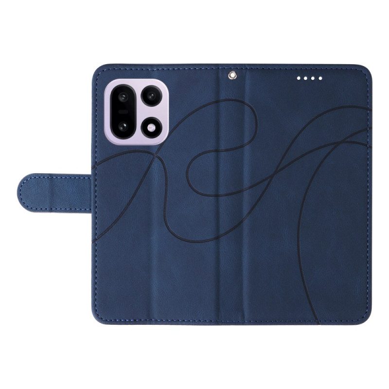 Lederhüllen Für Oneplus 15 Wellenmuster