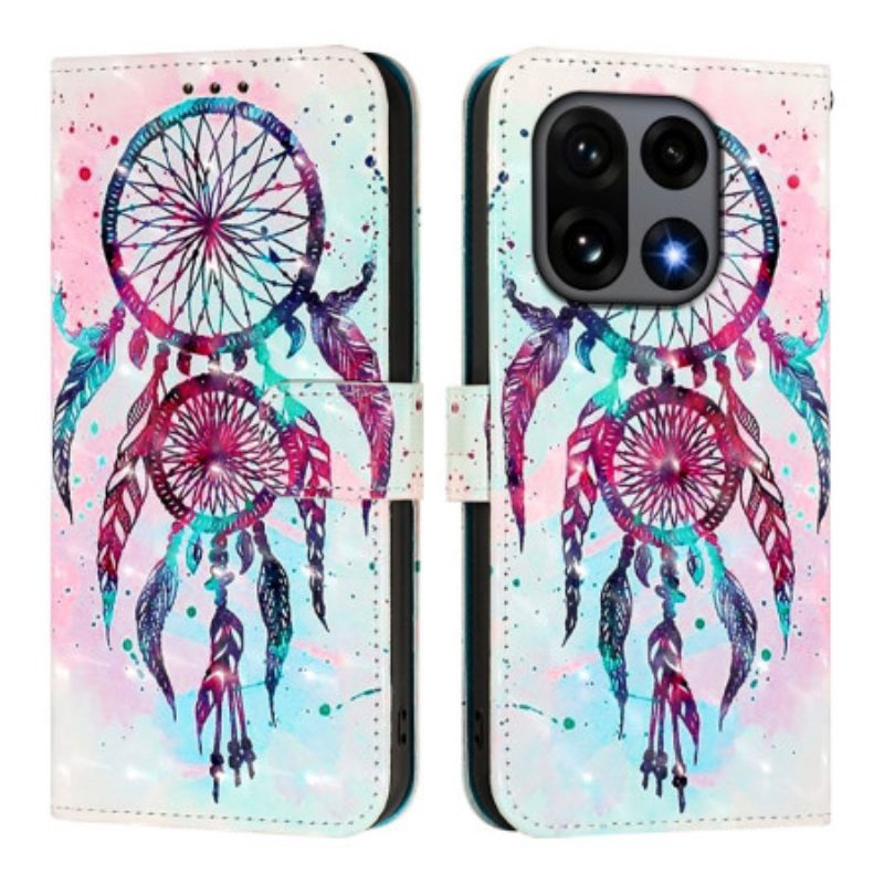 Lederhüllen Oneplus 15 Handyhülle Aquarell Traumfänger