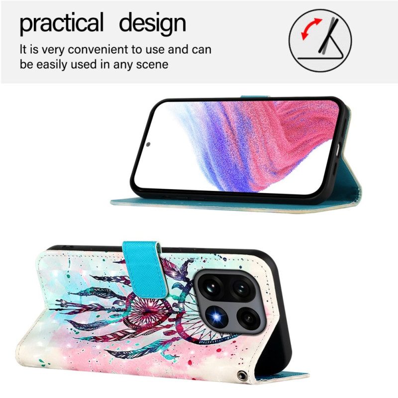 Lederhüllen Oneplus 15 Handyhülle Aquarell Traumfänger