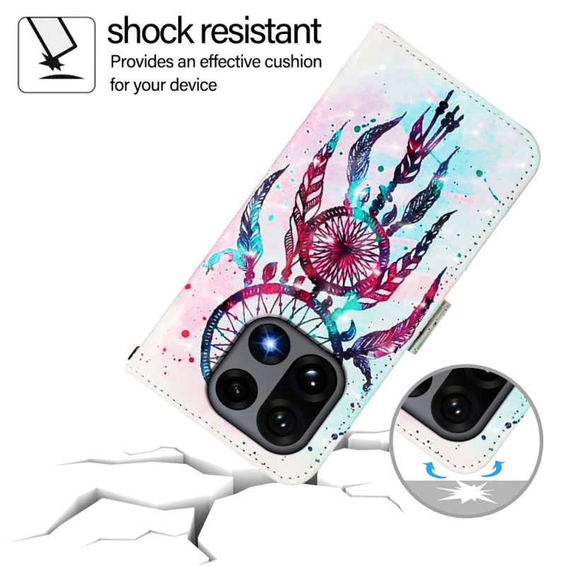 Lederhüllen Oneplus 15 Handyhülle Aquarell Traumfänger