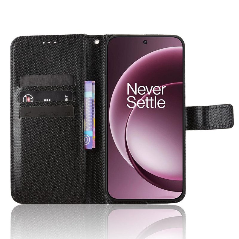 Lederhüllen Oneplus 15 Handyhülle Diamantstruktur