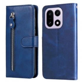 Lederhüllen Oneplus 15 Handyhülle Reißverschlusstasche