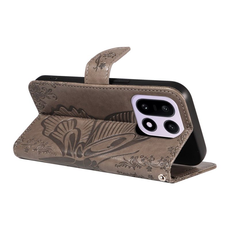 Lederhüllen Oneplus 15 Schmetterlingsgrafik