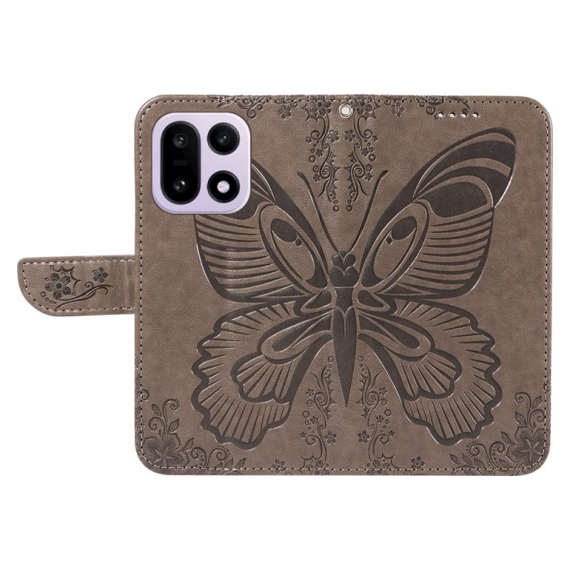 Lederhüllen Oneplus 15 Schmetterlingsgrafik