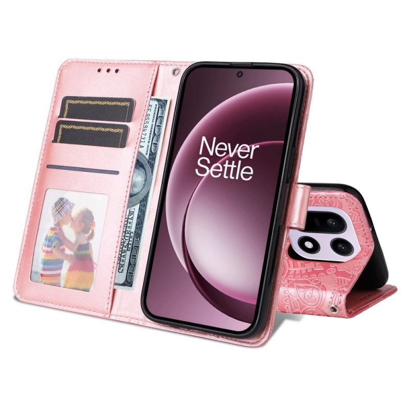 Lederhüllen Oneplus 15 Sonnenblumenmuster