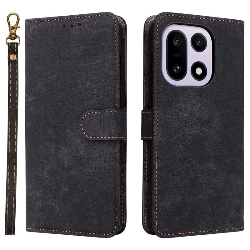 Lederhüllen Oneplus 15 Wildlederoptik Mit Riemen