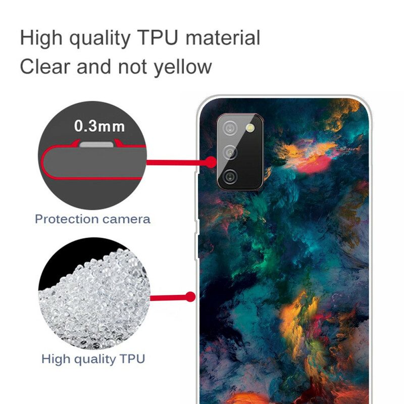 Handyhülle Für Samsung Galaxy A02s Bunte Wolken