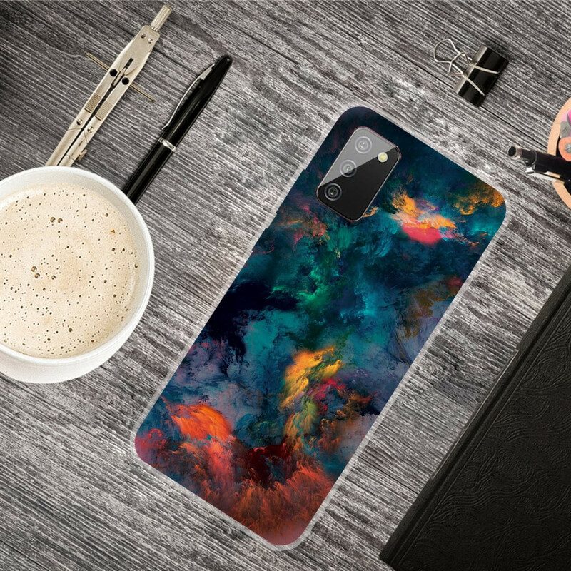 Handyhülle Für Samsung Galaxy A02s Bunte Wolken