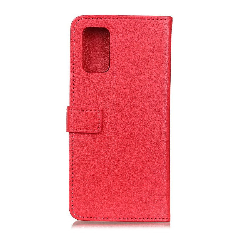 Lederhüllen Für Samsung Galaxy A02s Traditionell Litschi