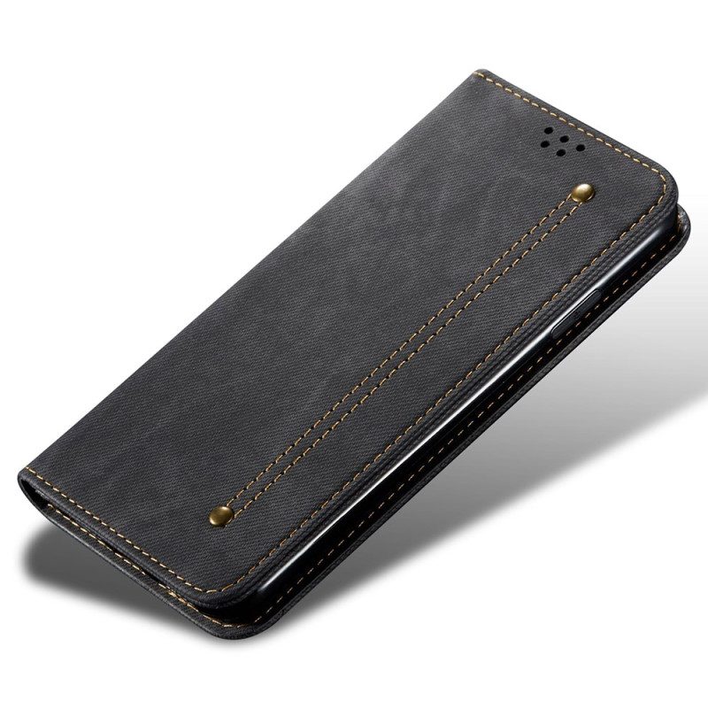 Flip Case Für Samsung Galaxy S25 Ultra 5g Denim-stoff