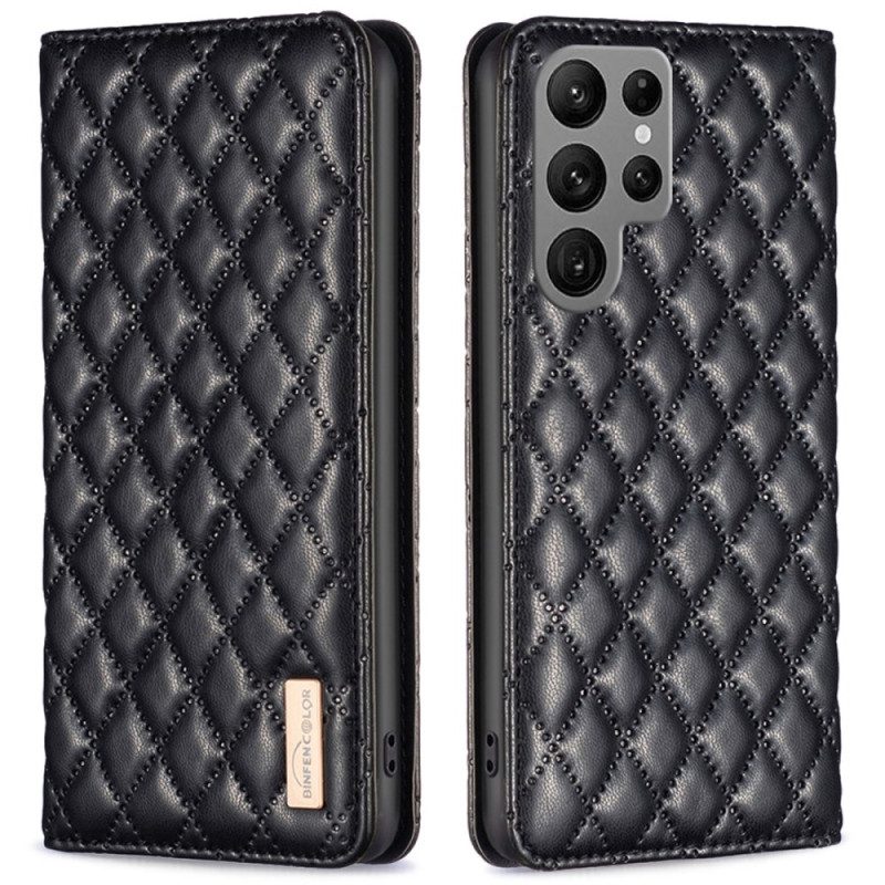 Flip Case Für Samsung Galaxy S25 Ultra 5g Gesteppt Binfen Color