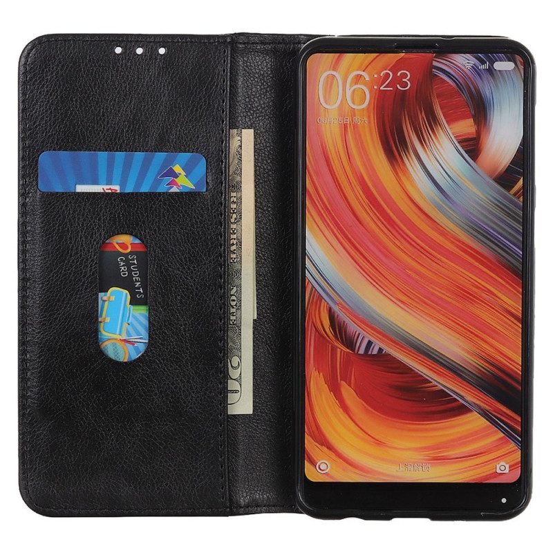 Flip Case Für Samsung Galaxy S25 Ultra 5g Spaltleder Litschi-optik