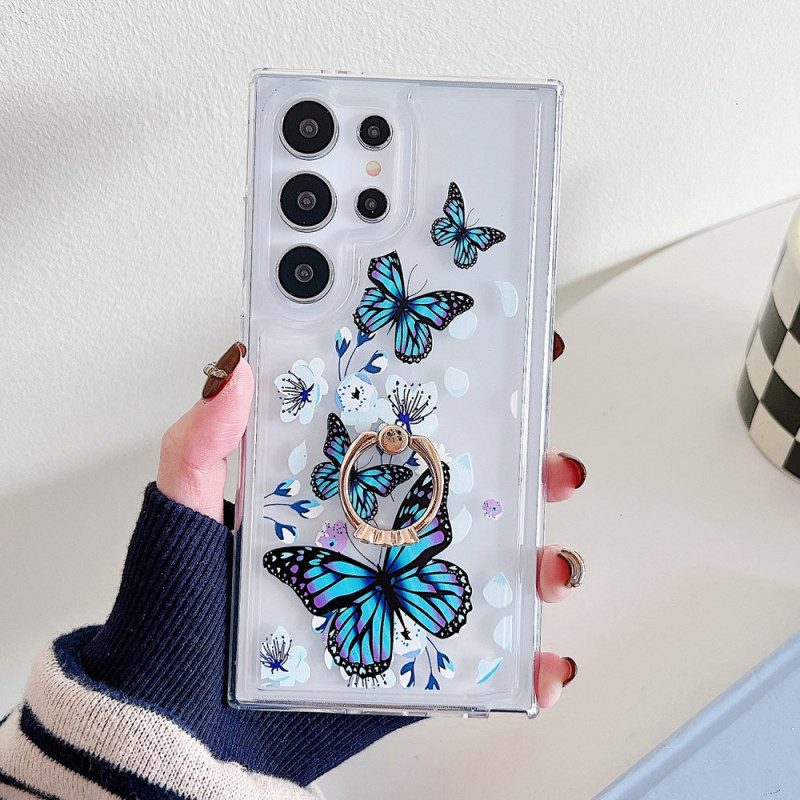 Hülle Für Samsung Galaxy S25 Ultra 5g Gemusterter Ringhalter