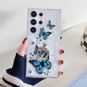 Hülle Für Samsung Galaxy S25 Ultra 5g Gemusterter Ringhalter