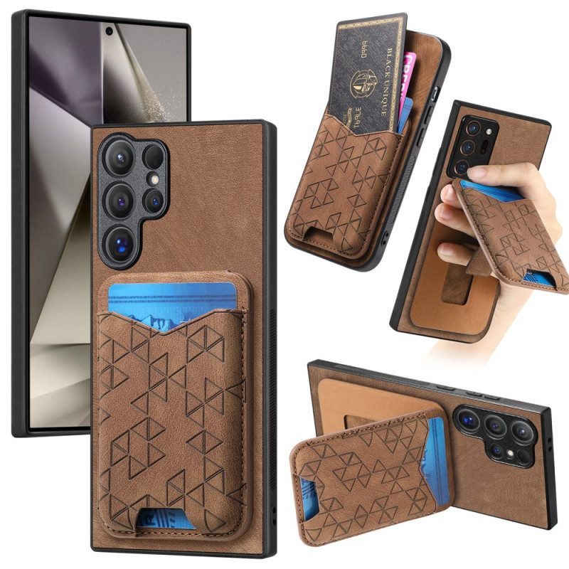 Hülle Für Samsung Galaxy S25 Ultra 5g Kartenhalter Und Ständer Mit Muster