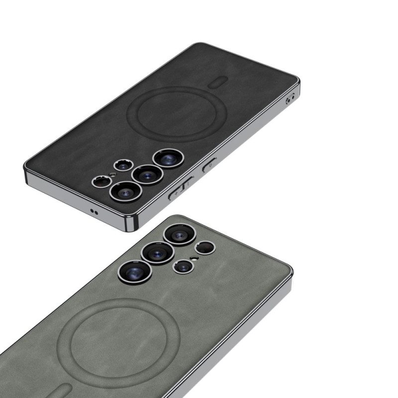 Hülle Für Samsung Galaxy S25 Ultra 5g Mattes Kunstleder Kompatibel Mit Magsafe