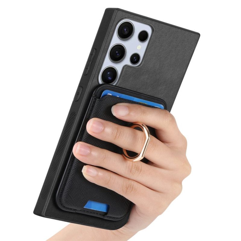 Hülle Samsung Galaxy S25 Ultra 5g Abnehmbarer Magnetischer Kartenhalter Und Ständer
