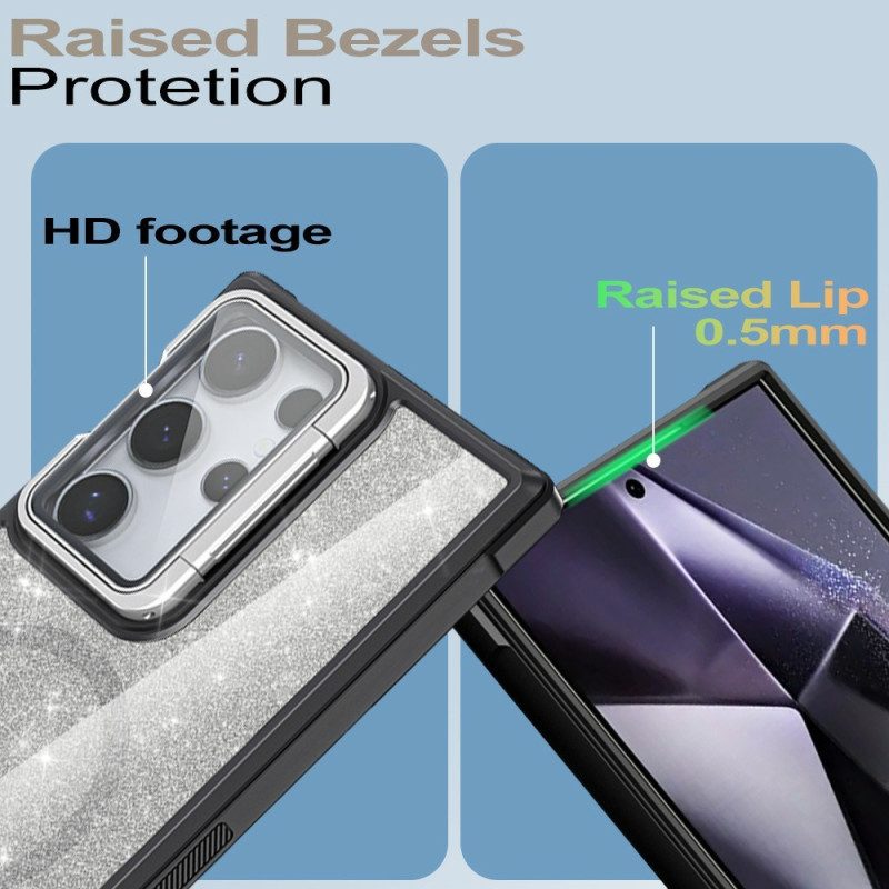 Hülle Samsung Galaxy S25 Ultra 5g Glitzer Mit Integriertem Ständer