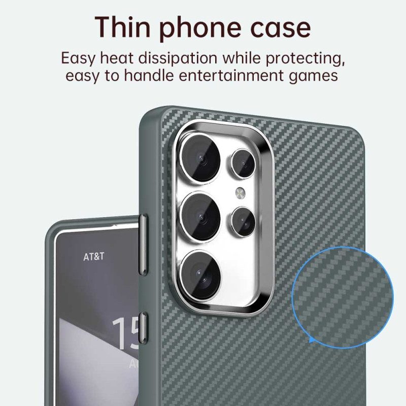 Hülle Samsung Galaxy S25 Ultra 5g Handyhülle Carbonfaser-textur