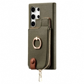 Hülle Samsung Galaxy S25 Ultra 5g Handyhülle Geldbörse Aus Kunstleder