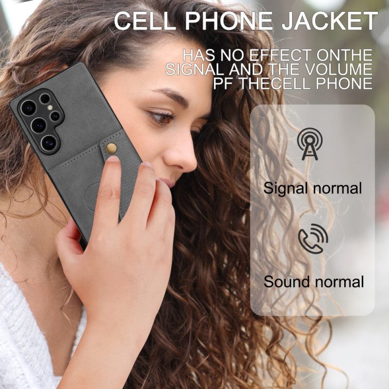 Hülle Samsung Galaxy S25 Ultra 5g Handyhülle Kartenhalter Im Retro-stil