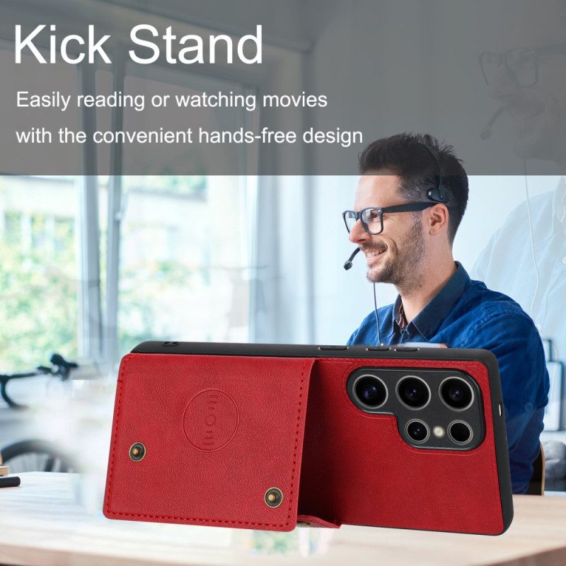 Hülle Samsung Galaxy S25 Ultra 5g Handyhülle Kartenhalter Im Retro-stil