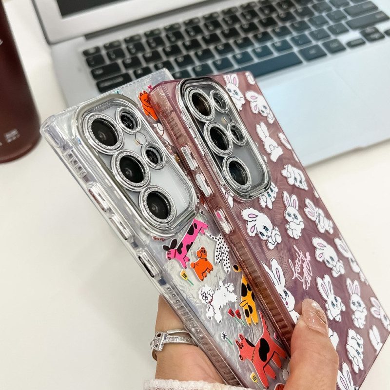 Hülle Samsung Galaxy S25 Ultra 5g Handyhülle Lustige Tiere Mit Linsenschutz