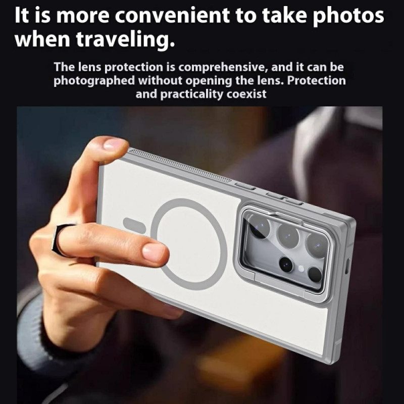 Hülle Samsung Galaxy S25 Ultra 5g Handyhülle Magsafe-kompatibel Mattes Anti-fingerprint-design Mit Ständer