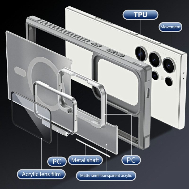 Hülle Samsung Galaxy S25 Ultra 5g Handyhülle Magsafe-kompatibel Mattes Anti-fingerprint-design Mit Ständer