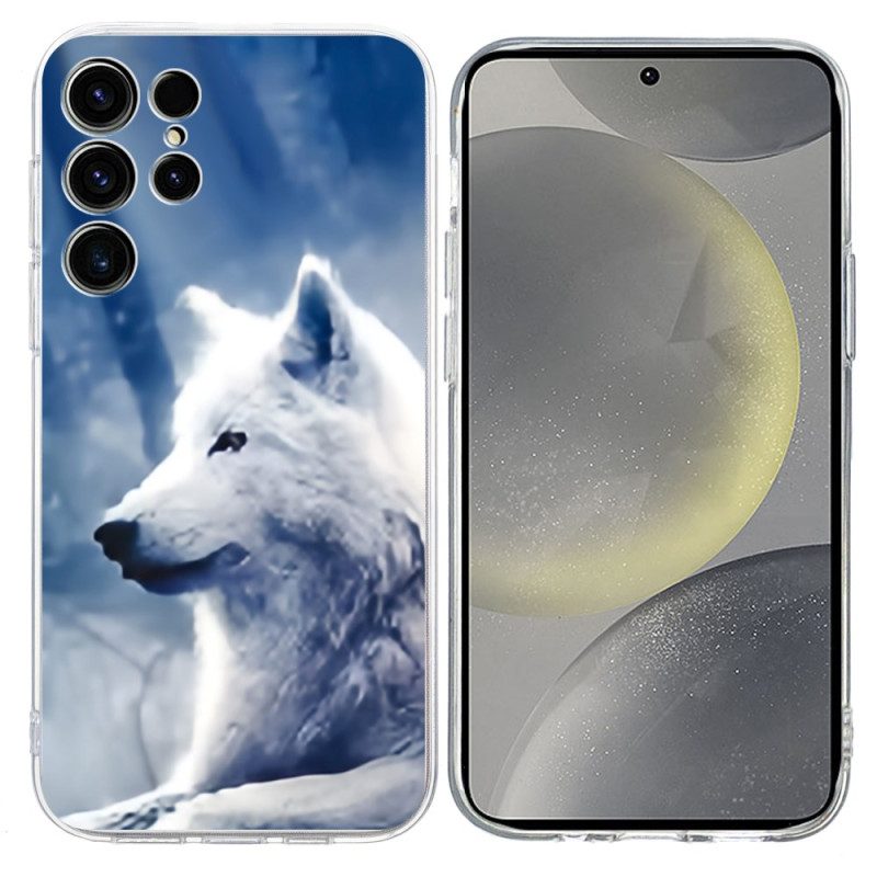 Hülle Samsung Galaxy S25 Ultra 5g Handyhülle Weißer Wolf