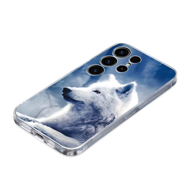 Hülle Samsung Galaxy S25 Ultra 5g Handyhülle Weißer Wolf
