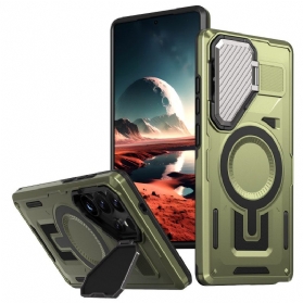 Hülle Samsung Galaxy S25 Ultra 5g Metalleffekt Mit Linsenabdeckung Und Ständer