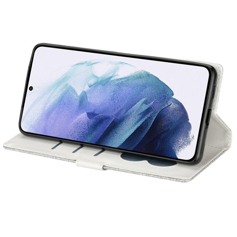 Lederhüllen Für Samsung Galaxy S25 Ultra 5g Glitzerbeutel Mit Riemen