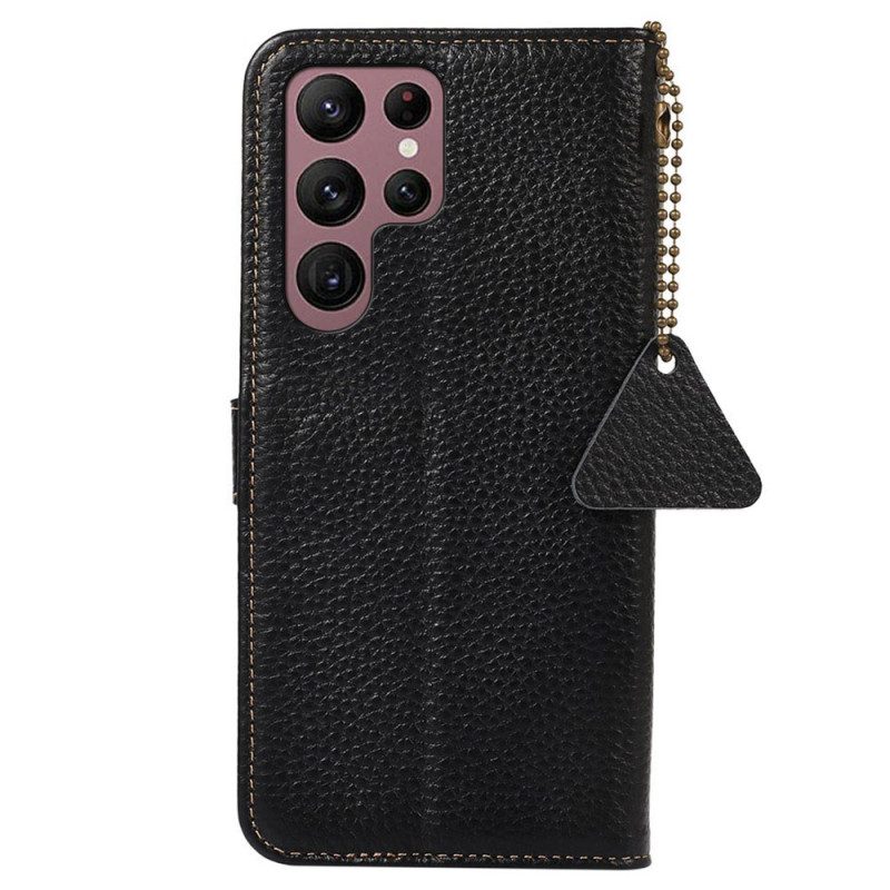 Lederhüllen Für Samsung Galaxy S25 Ultra 5g Litschi-leder Mit Rfid-blockierung