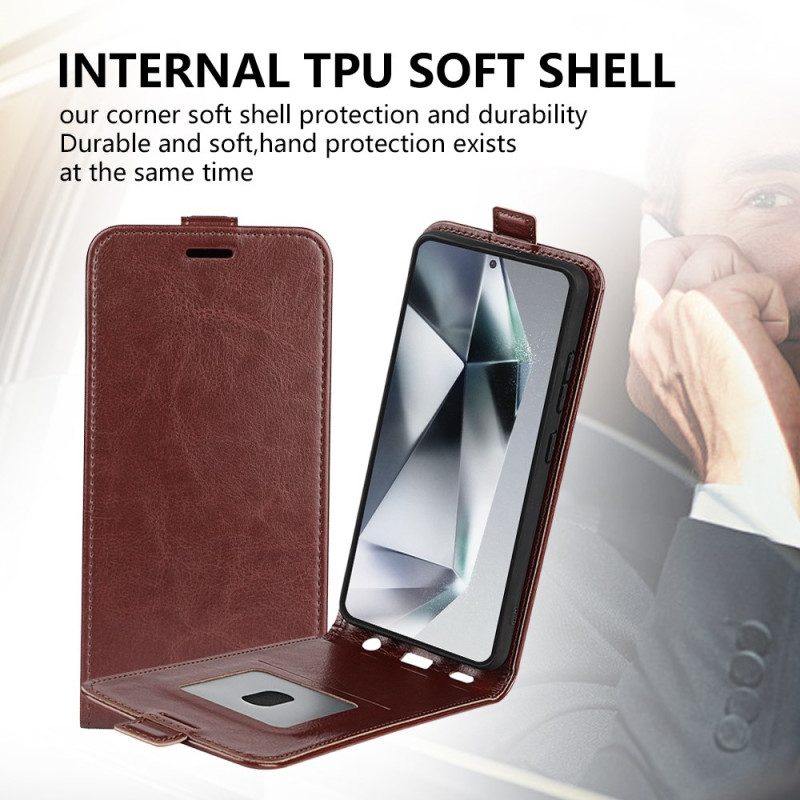 Lederhüllen Für Samsung Galaxy S25 Ultra 5g Vertikale Klappe