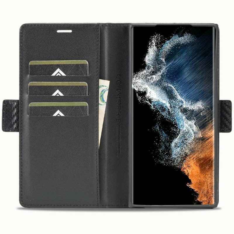 Lederhüllen Samsung Galaxy S25 Ultra 5g Handyhülle Carbonfaser Lc.imeeke