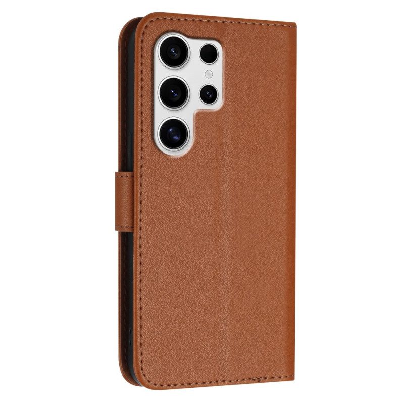 Lederhüllen Samsung Galaxy S25 Ultra 5g Handyhülle Dreieckiges Muster