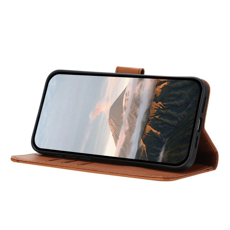 Lederhüllen Samsung Galaxy S25 Ultra 5g Handyhülle Dreieckiges Muster