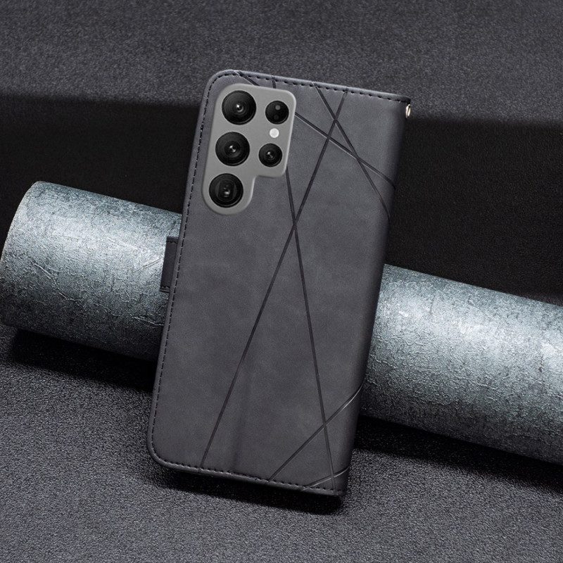 Lederhüllen Samsung Galaxy S25 Ultra 5g Handyhülle Geometrisches Muster Binfen Color