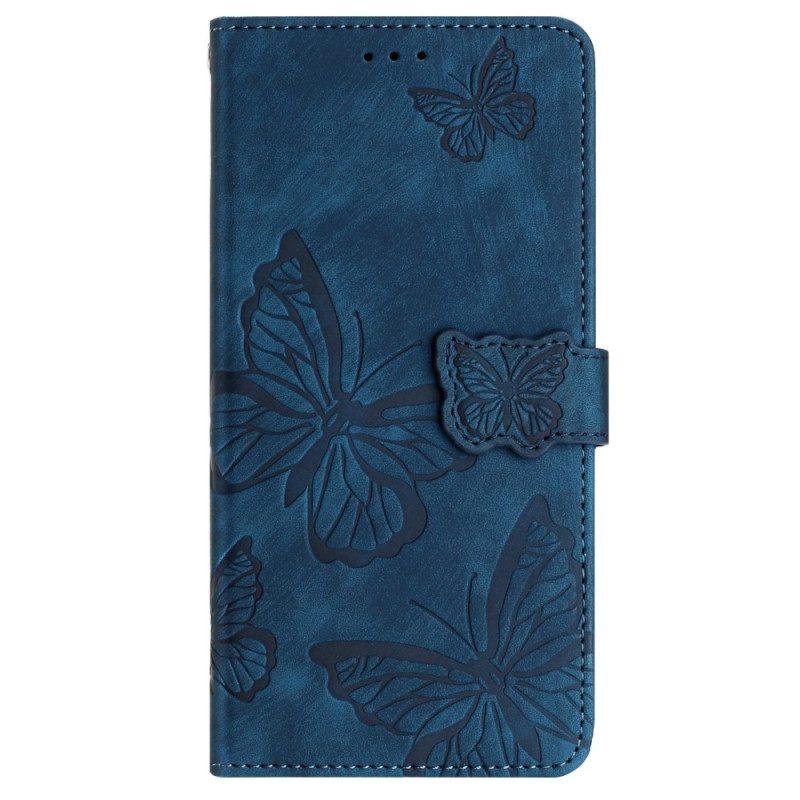 Lederhüllen Samsung Galaxy S25 Ultra 5g Handyhülle Schmetterlinge In Wildlederoptik