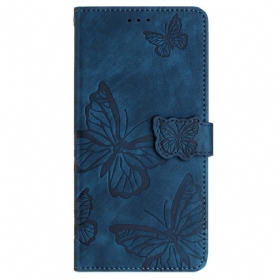 Lederhüllen Samsung Galaxy S25 Ultra 5g Handyhülle Schmetterlinge In Wildlederoptik