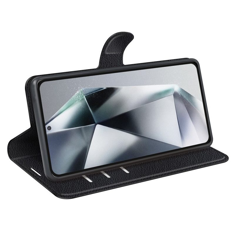 Lederhüllen Samsung Galaxy S25 Ultra 5g Klassisches Litschi-kunstleder