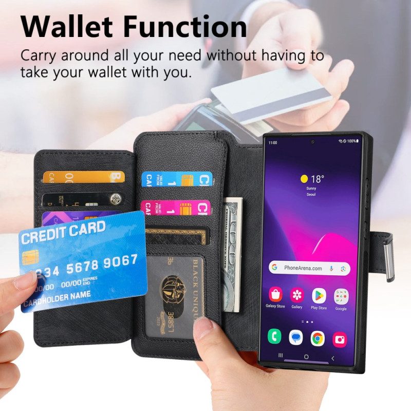 Lederhüllen Samsung Galaxy S25 Ultra 5g Magnetische Abnehmbare Hülle