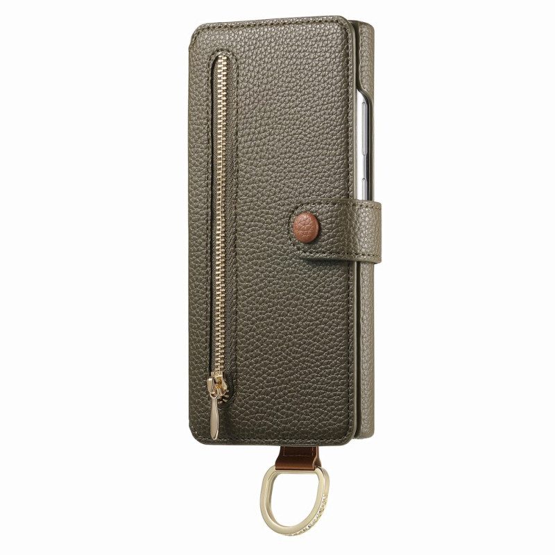 Lederhüllen Samsung Galaxy S25 Ultra 5g Rfid-geschützte Geldbörse Mit Tasche Und Ringhalter