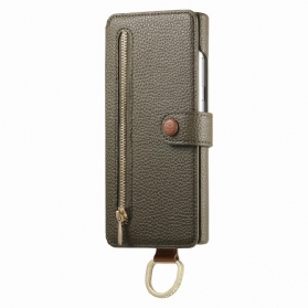 Lederhüllen Samsung Galaxy S25 Ultra 5g Rfid-geschützte Geldbörse Mit Tasche Und Ringhalter