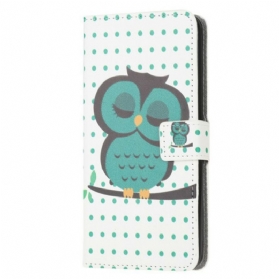 Flip Case Für Xiaomi Redmi 9A Schlafende Eule